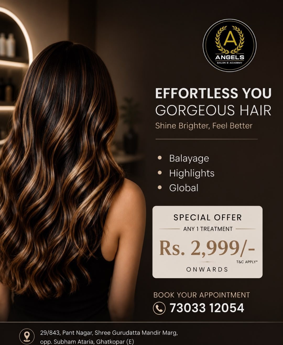 Balayage, Highlights and Global starting Rs 2999 offer poster